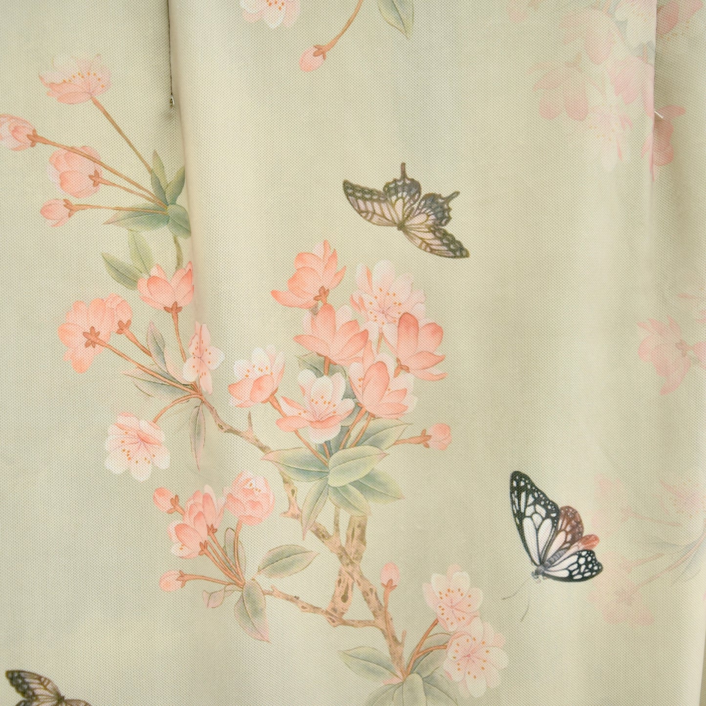 Green Butterfly Mesh Aodai Qipao Dress - Chinese Traditional Cheongsam