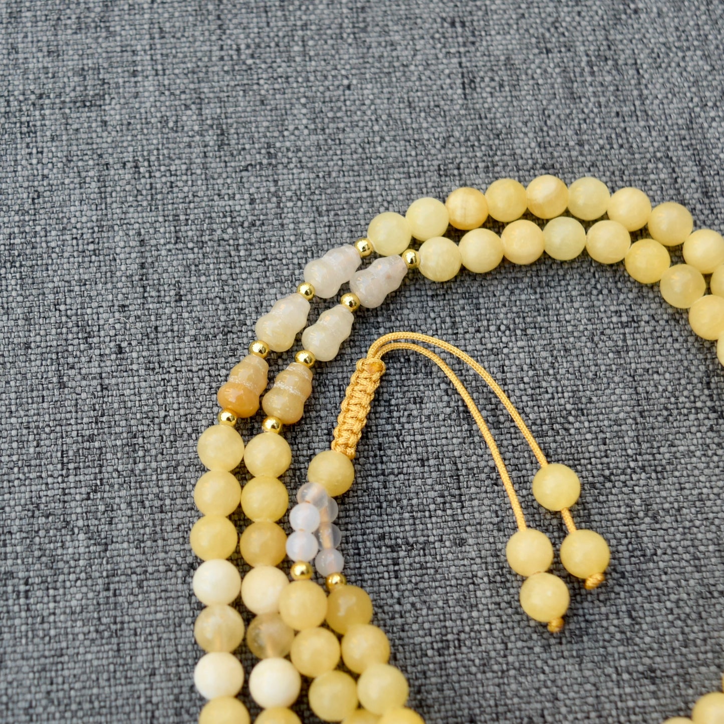 Yellow Ruyi Jade Pendant Necklace