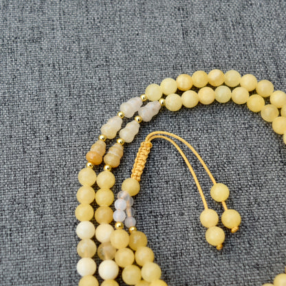 Yellow Ruyi Jade Pendant Necklace