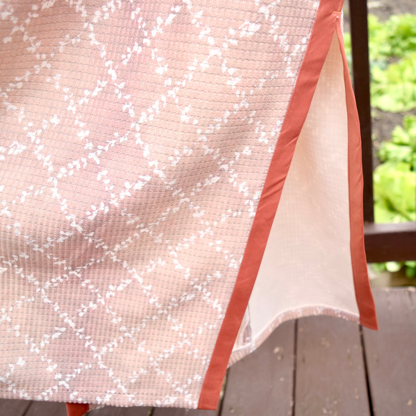 Orange Plaid Qipao Midi Dress - Chinese Cheongsam