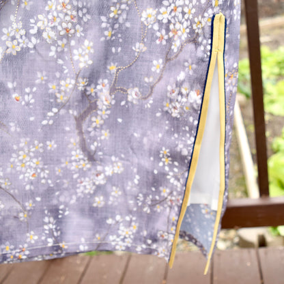 Purple Plum Blossom Printed  Qipao Dress - Chinese Traditional Cheongsam