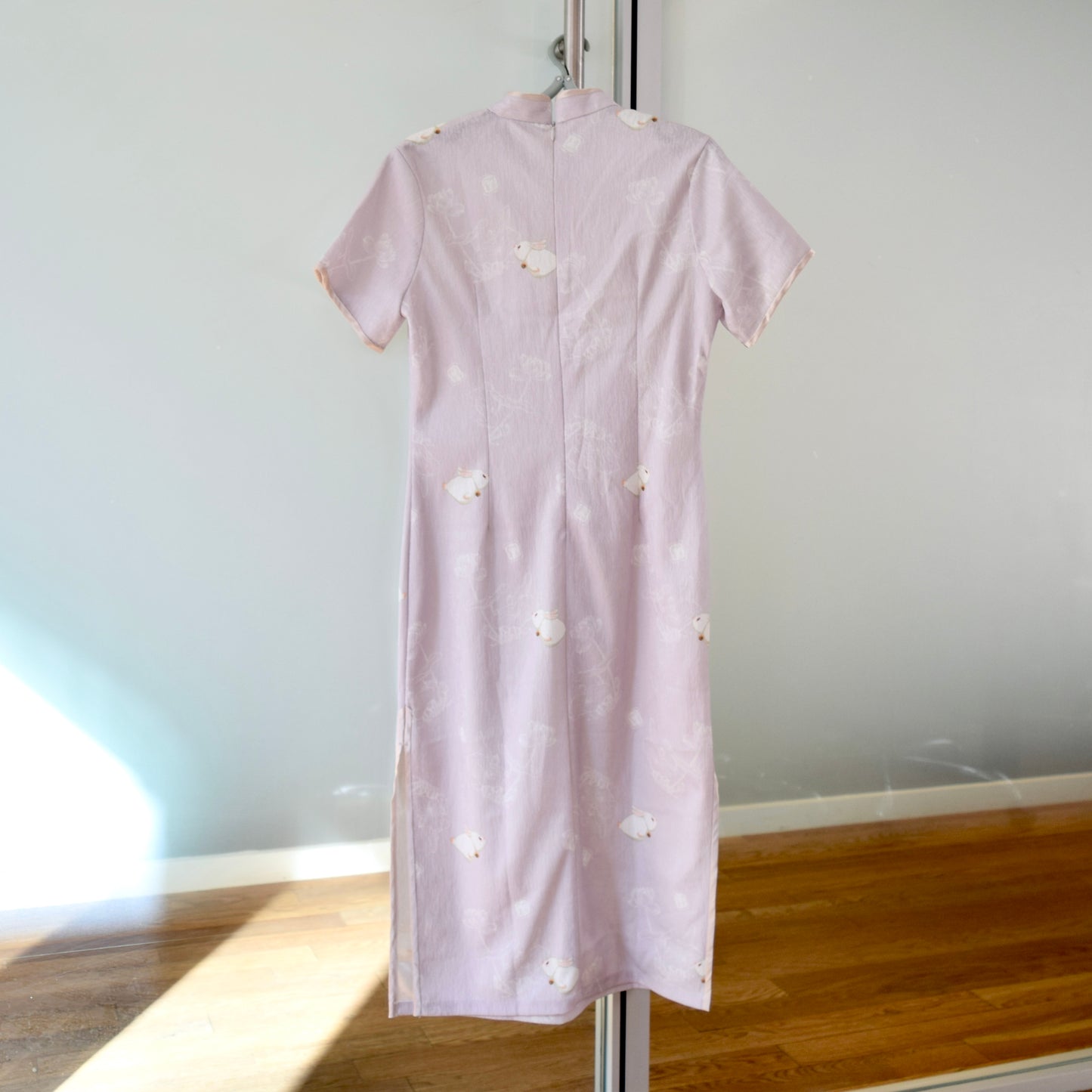 Purple Rabbit Qipao Long Dress - Chinese Traditional Cheongsam