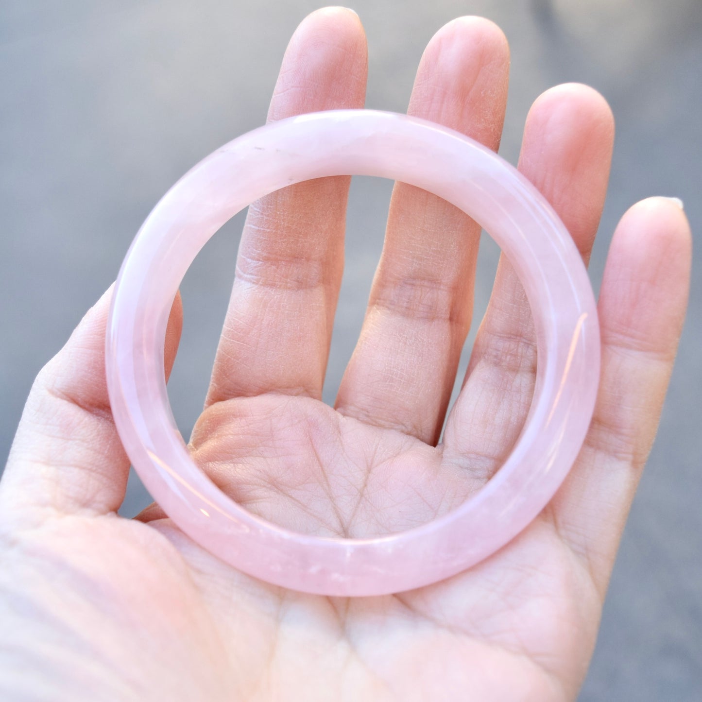 57.8 mm Rose Quartz Bangle