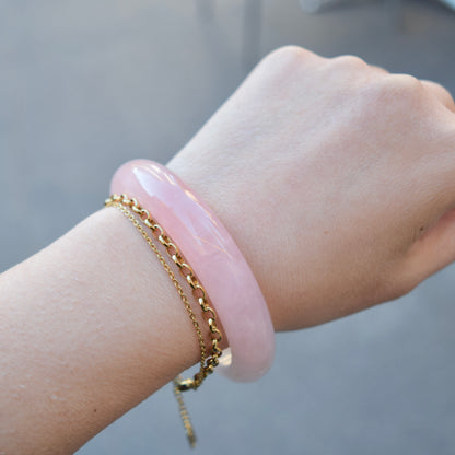 56.7 mm Rose Quartz Bangle
