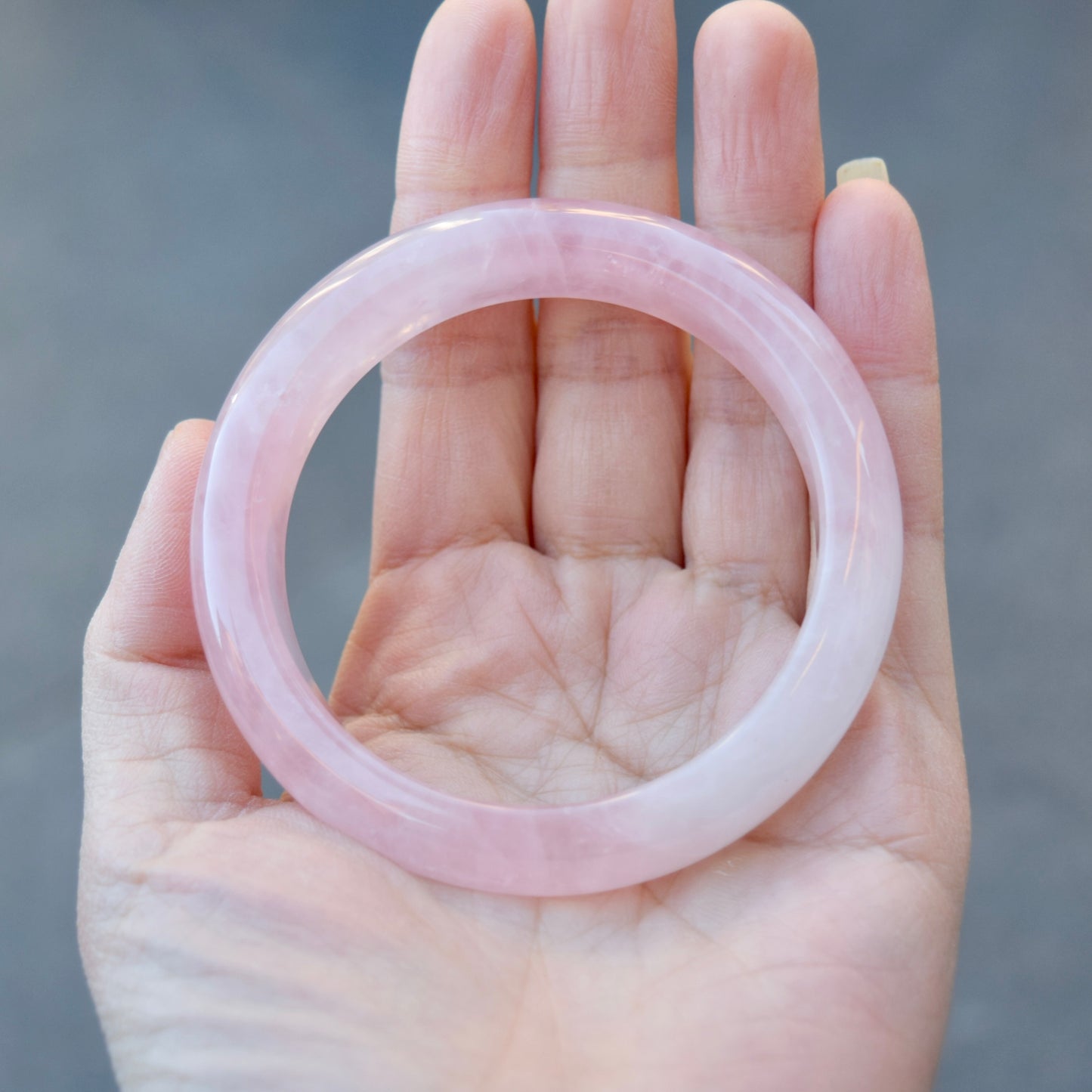 56.7 mm Rose Quartz Bangle