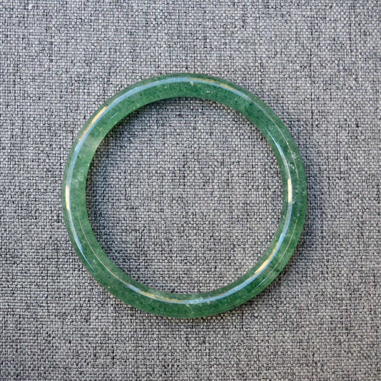 61.2 mm Strawberry Quartz Bangle Bracelet - Green