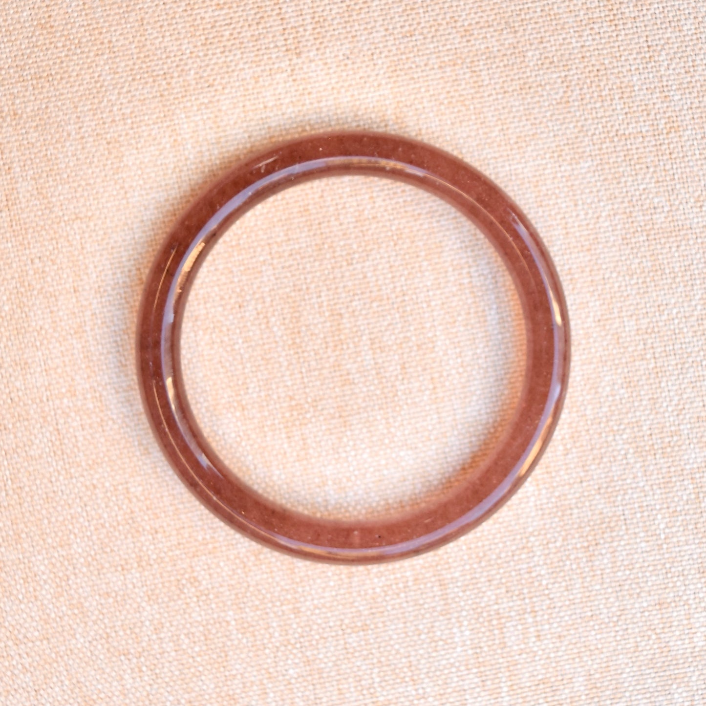 64.1 mm Strawberry Quartz Bangle Bracelet - Red