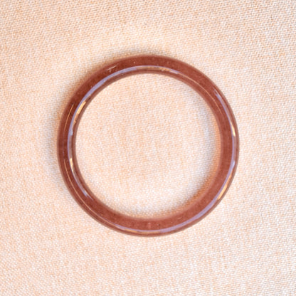 64.1 mm Strawberry Quartz Bangle Bracelet - Red