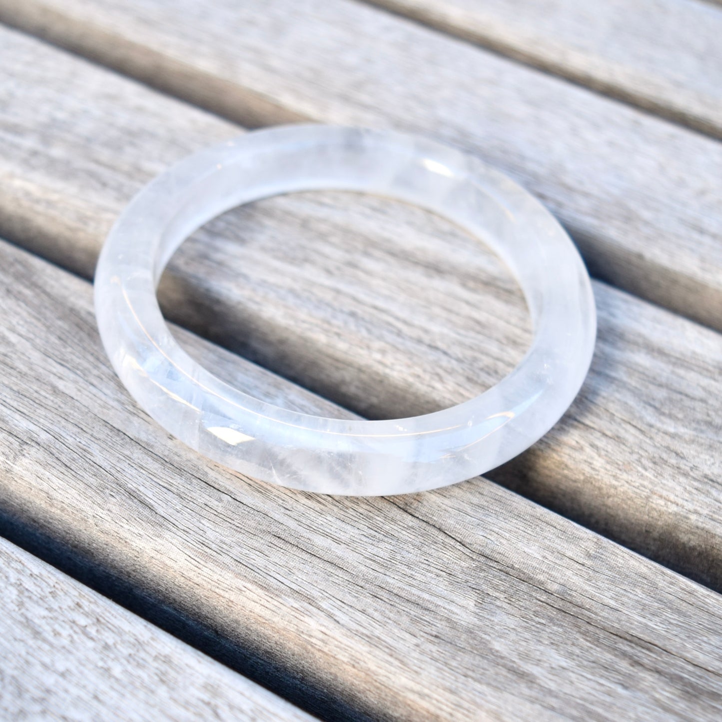 56.6 mm Clear Quartz Bangle Bracelet