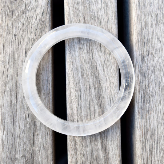 56.6 mm Clear Quartz Bangle Bracelet