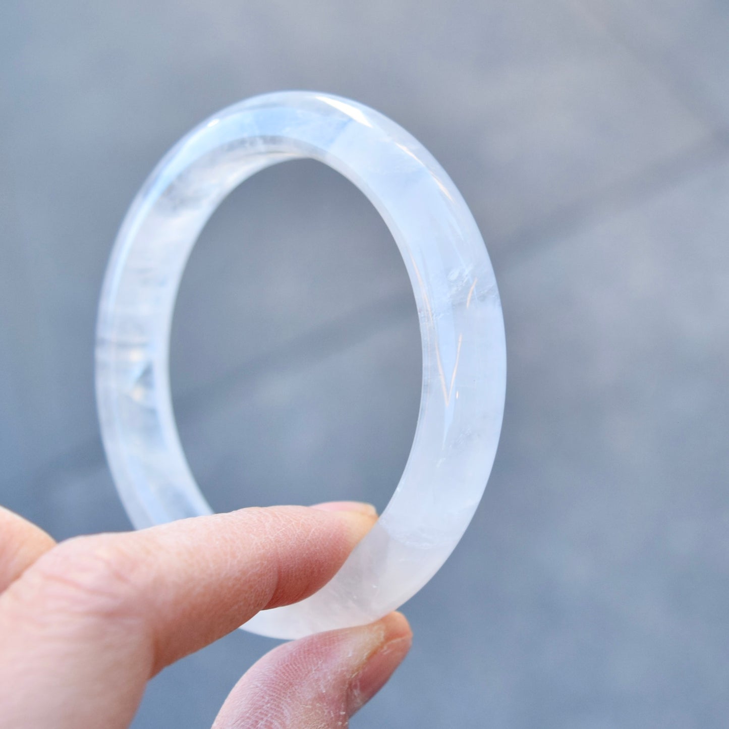 56.6 mm Clear Quartz Bangle Bracelet