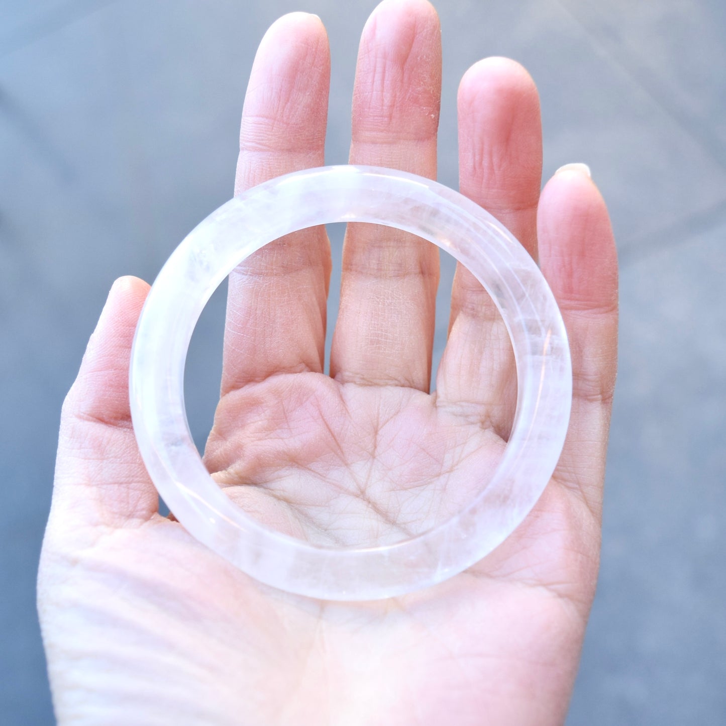 56.6 mm Clear Quartz Bangle Bracelet
