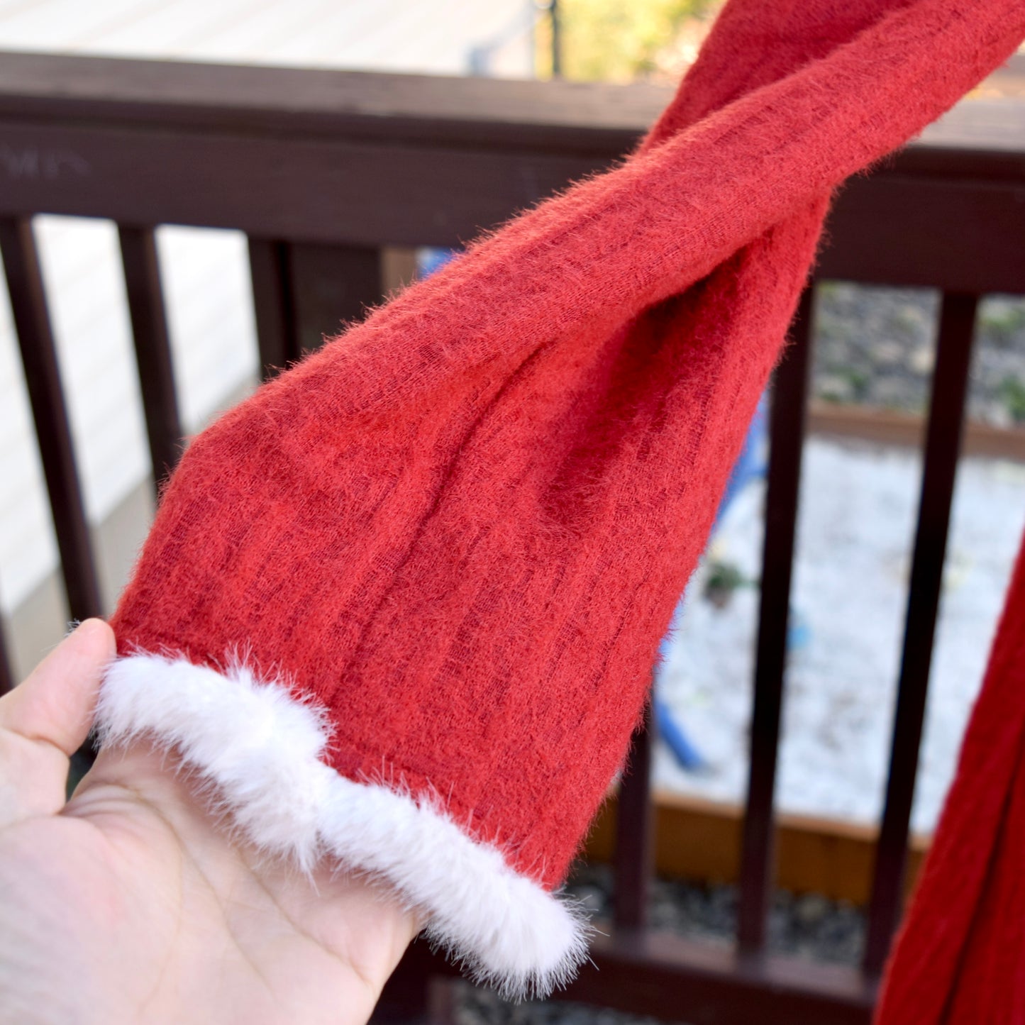 Red Flora Embroidered Fleece Qipao Midi A Line Dress - Chinese Cheongsam