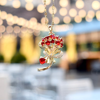 Valentine’s Collection – Charms Necklace - Red Bouquet Unicorn Ice Cream