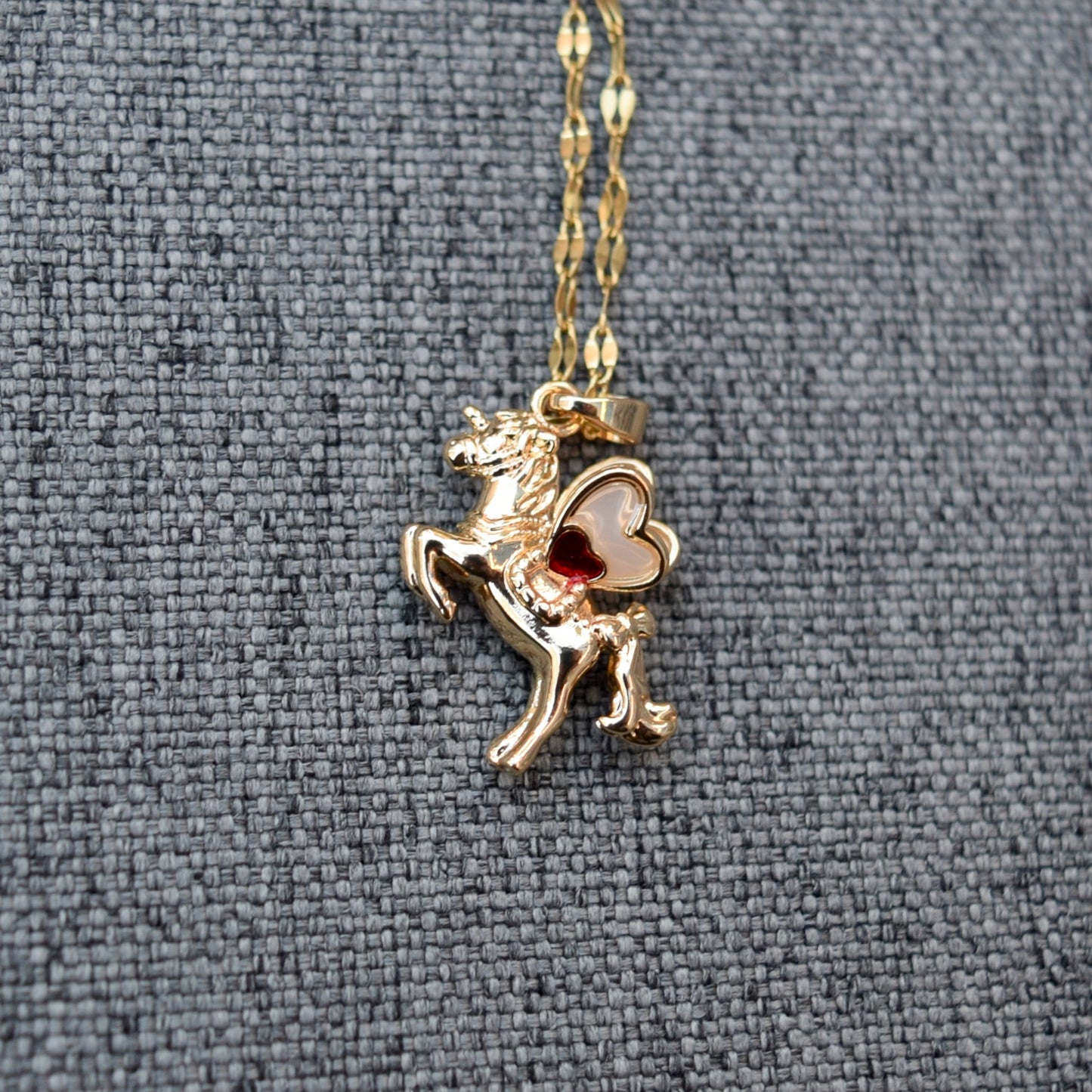 Valentine’s Collection – Charms Necklace - Red Bouquet Unicorn Ice Cream