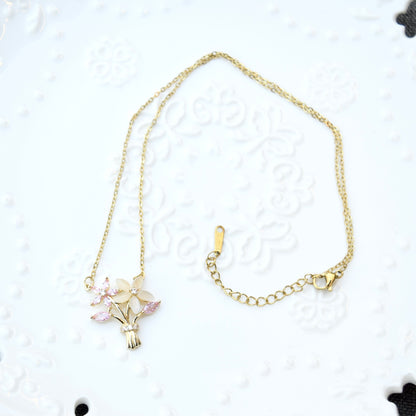 Valentine’s Collection – Charms Necklace - Red Bouquet Unicorn Ice Cream