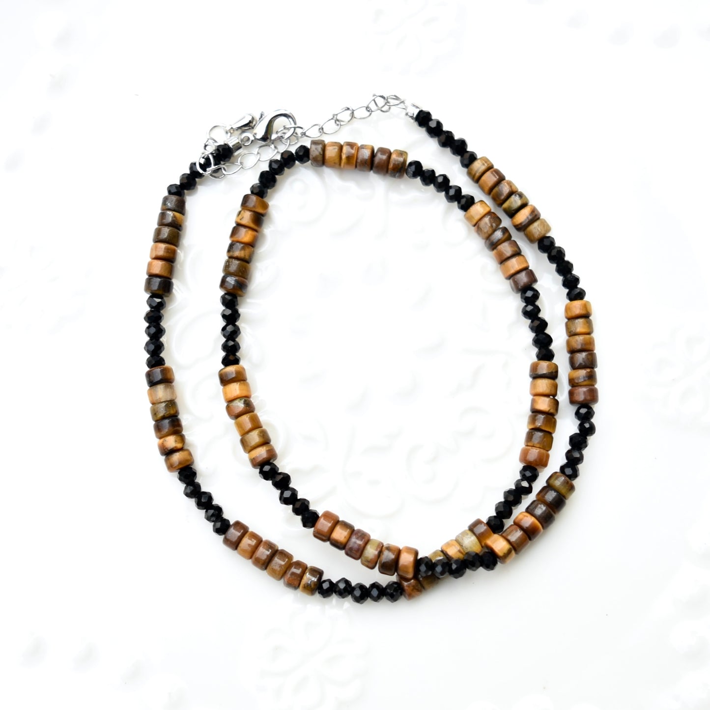 Tiger Eye Beaded Necklace - Natural Stone