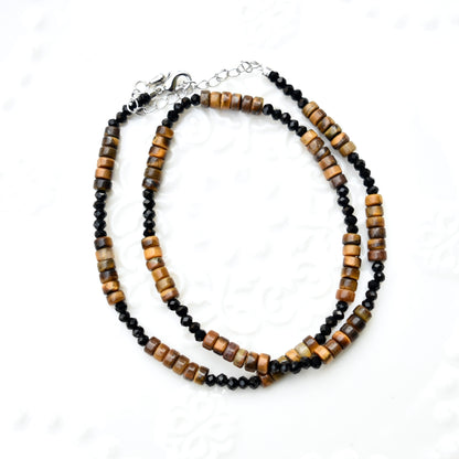 Tiger Eye Beaded Necklace - Natural Stone