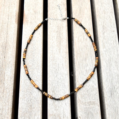 Tiger Eye Beaded Necklace - Natural Stone