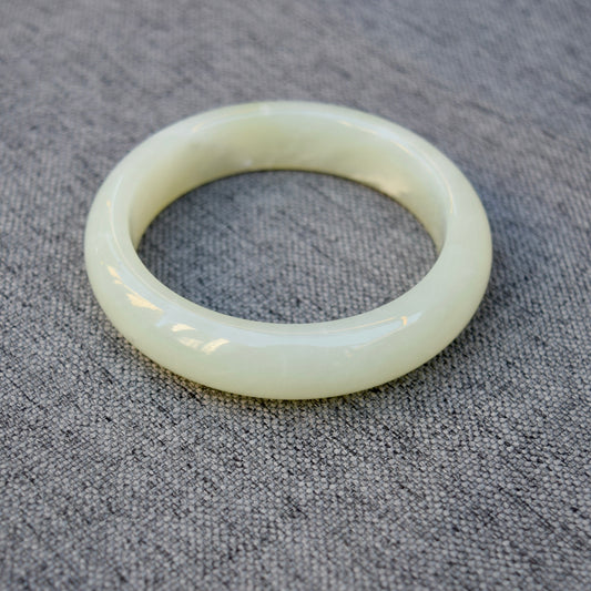 55.1 mm Serpentine Jade Bangle - Green