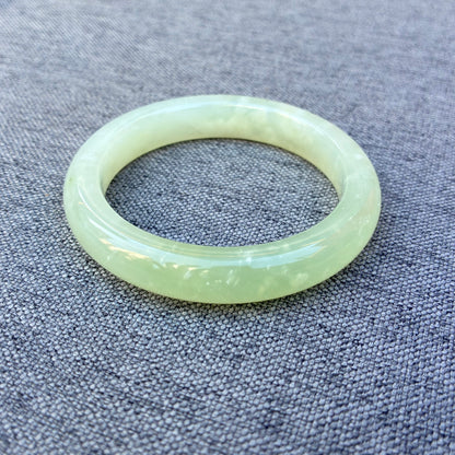 55.4 mm Serpentine Jade Bangle - Green