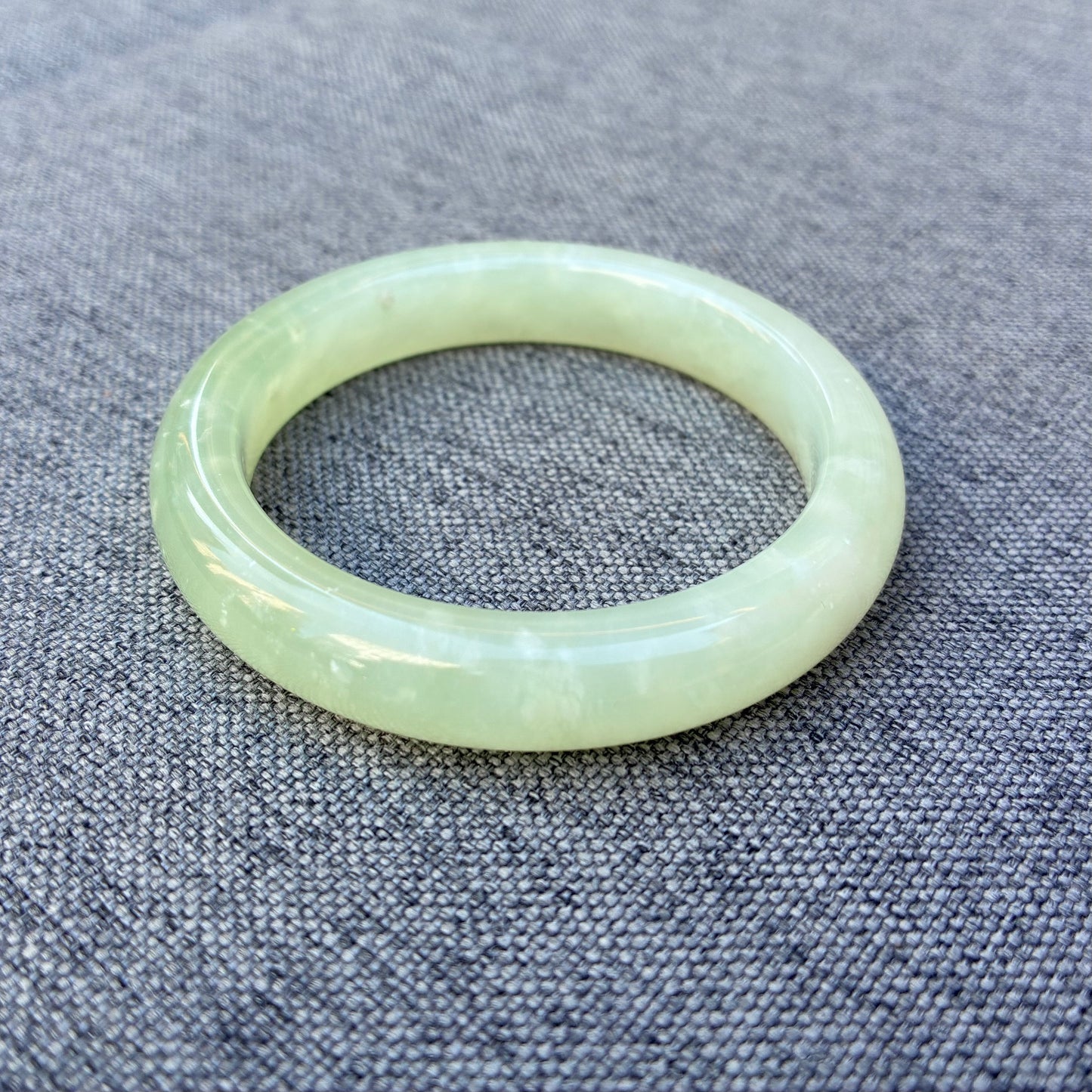 55.4 mm Serpentine Jade Bangle - Green