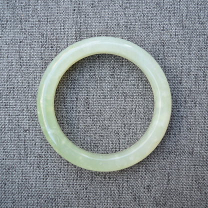 55.4 mm Serpentine Jade Bangle - Green