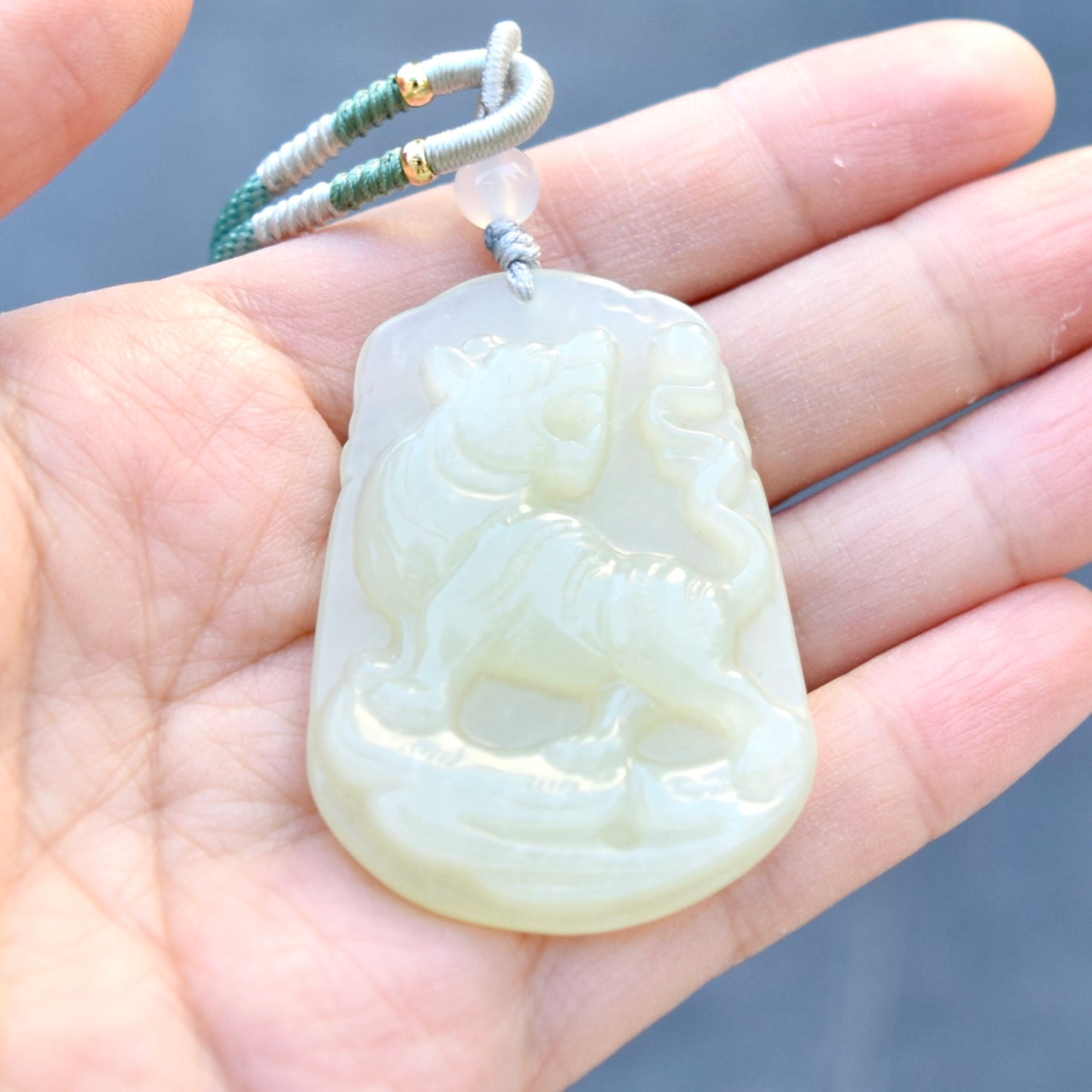 Chinese Tiger Pendant Jade Pendant Necklace
