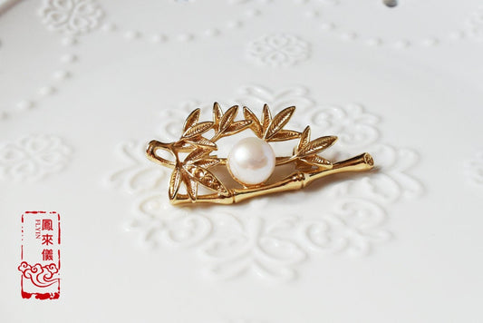 Bamboo Tassel Brooch- Chinese Tassel Jewelry