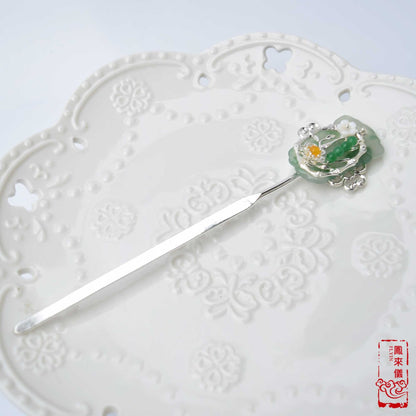 Green Bamboo Hairpin - Chinese Hair Accessory