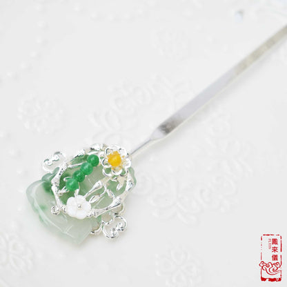 Green Bamboo Hairpin - Chinese Hair Accessory