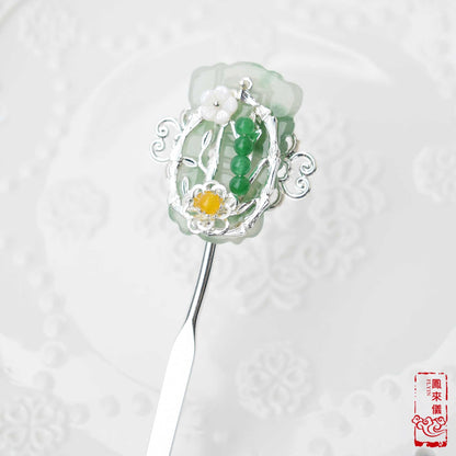 Green Bamboo Hairpin - Chinese Hair Accessory