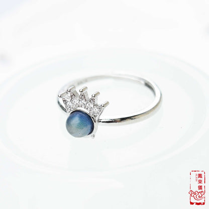 Gourd/Flower semi-precious stone Rings - Plated Silver Rings