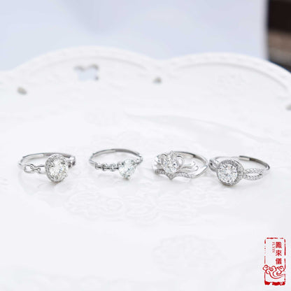 Moissanite Ring - Weddings Engagement Ring - White