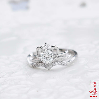 Moissanite Ring - Weddings Engagement Ring - White