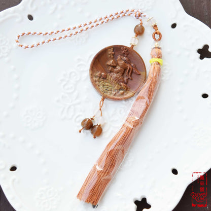 Rabbit Pattern Agate Pendant Tassel Accessory - Chinese Bag/Car/Waist Hanging Accessory - Moon Festival