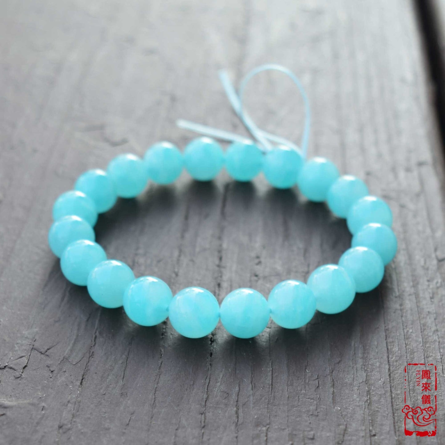 9 mm Amazonite Beaded Bracelet - Natural Light Blue Green Bracelet 【Grade A】