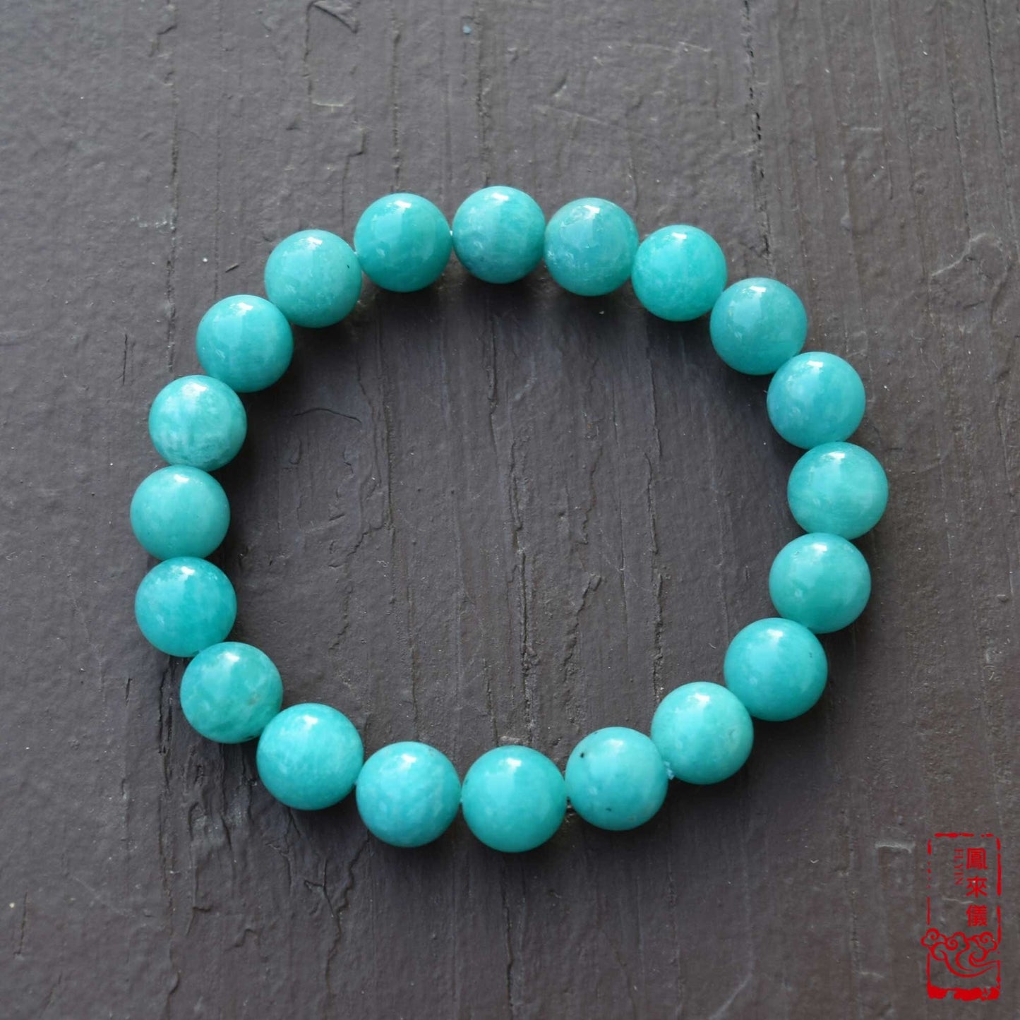 10 mm Amazonite Beaded Bracelet - Natural Blue Green Bracelet 【Grade A】