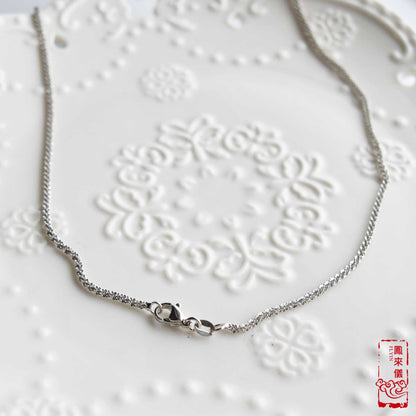 White Agate Ruyi Necklace