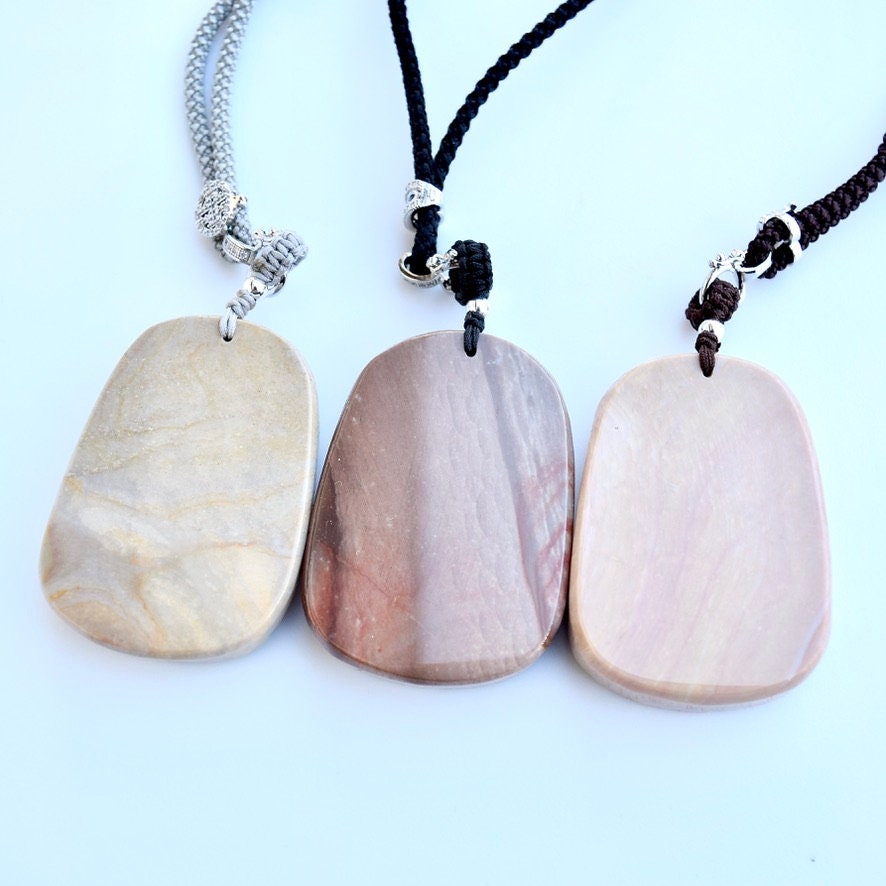 Chinese Dragon Jasper Pendant Necklace - Adjustable Jade Cord