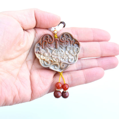 Flora Lock Necklace - Red Agate Jasper