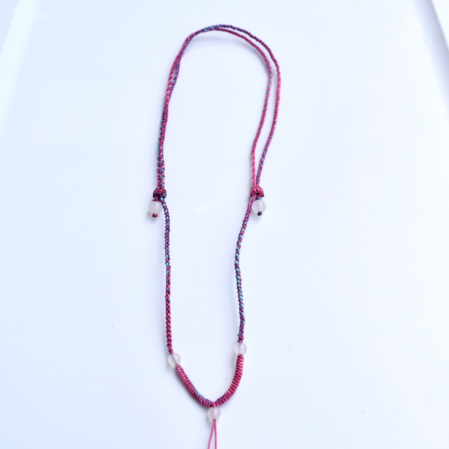 Colorful Lucky Cords Knot Braided Necklace - Adjustable Rope Lanyard