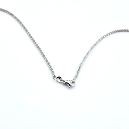 Rose Quartz Teardrop Necklace- Pink Crystal - Stainless Steel Long Chain