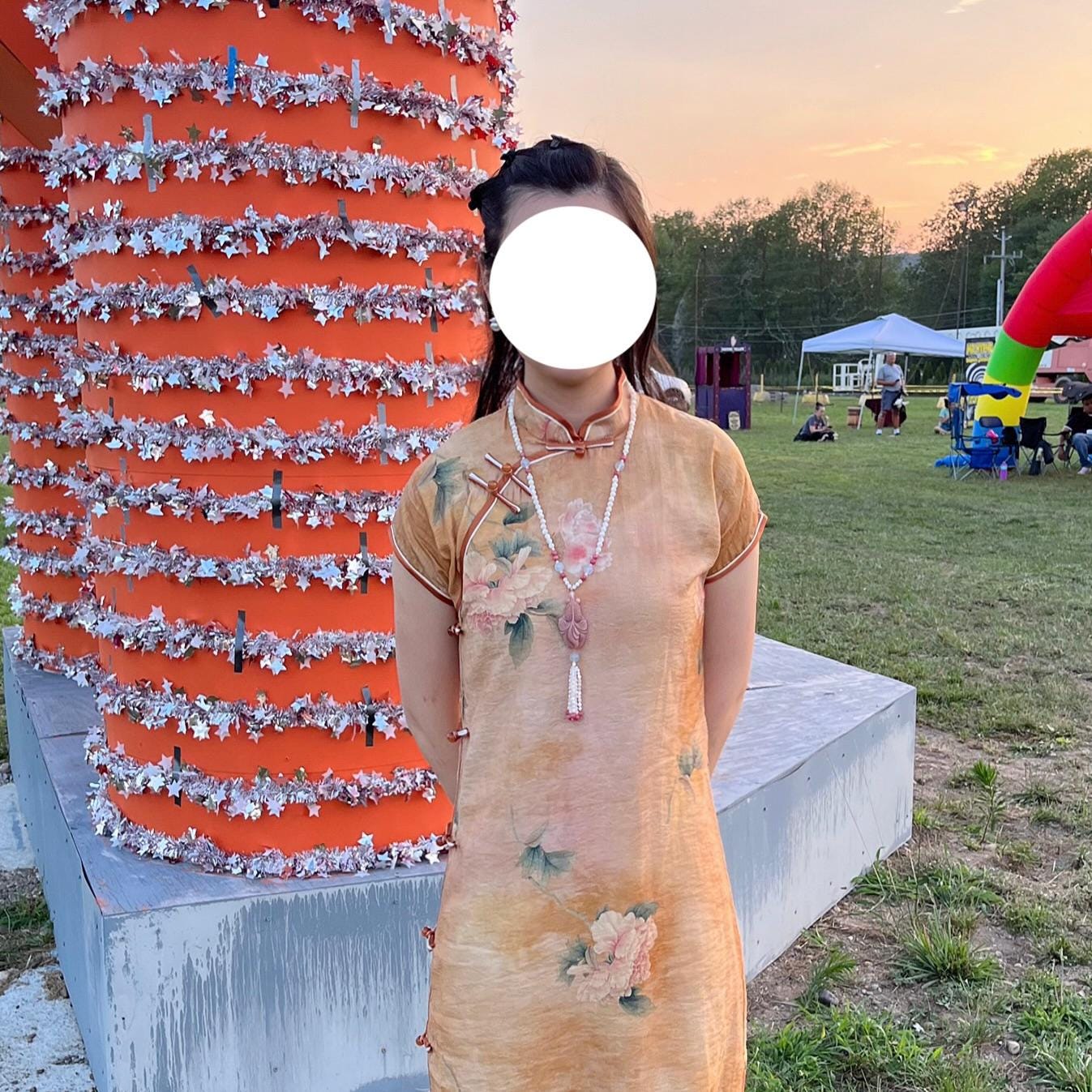 Peony Butterfly Jade Pendant Shell Necklace - Pink Stone