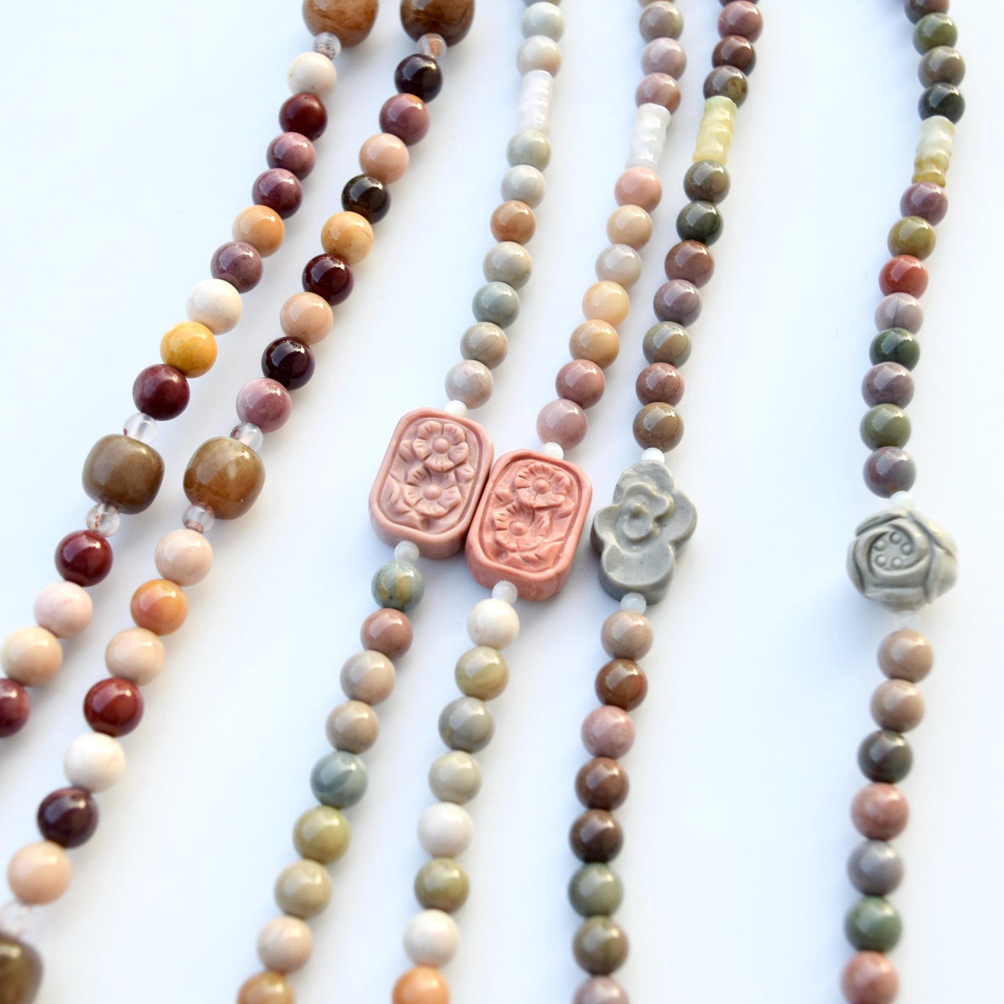 Jasper Unicorn Pendant Necklace - Colorful Agate Necklace