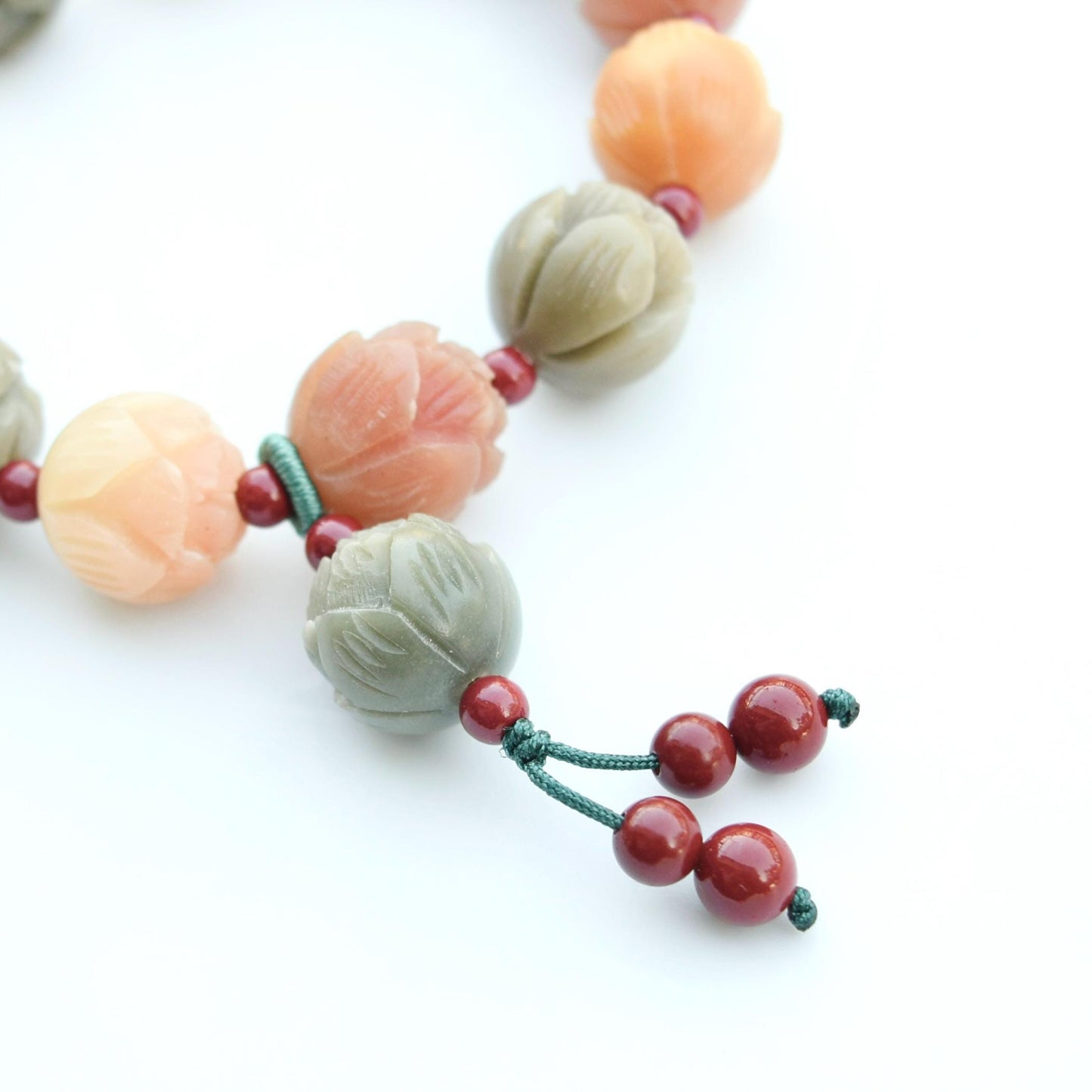 14 mm Bodhi 菩提根 Colorful Lotus Bead Bracelet - Chinese Healing Bracelet