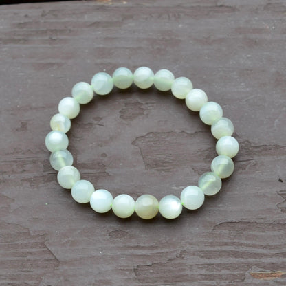 8 mm Green Moonlight Beaded Bracelet