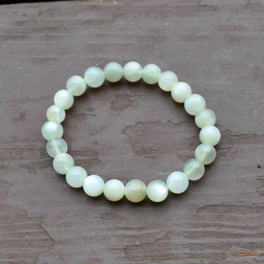 8 mm Green Moonlight Beaded Bracelet