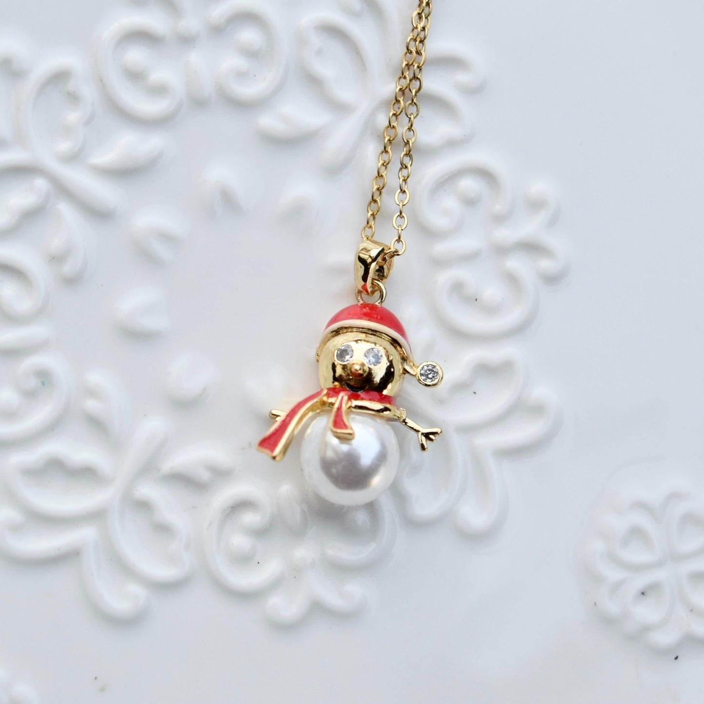 Christmas Collection Pendant - Stainless Steel Necklace -Snowman Tree Hat Boot Bell