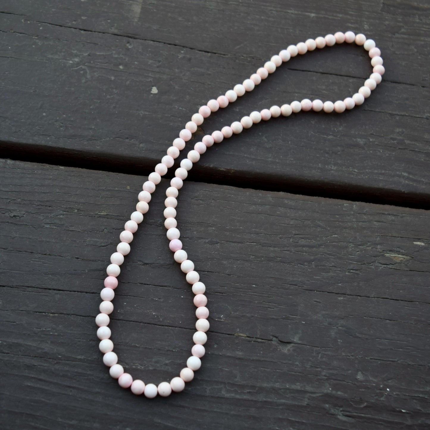 6 mm Queen Conch Beaded Bracelet - 3 Wraps Stretchy Long Bracelet